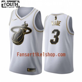 NBA Miami Heat Trikot Dwyane Wade 3 Nike 2019-2020 Weiß Golden Edition Swingman - Kinder